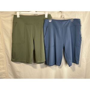 Lot Two Baleaf Sage Green & Blue Laureate 3-Pocket Athletic Shorts - Women's 2XL
